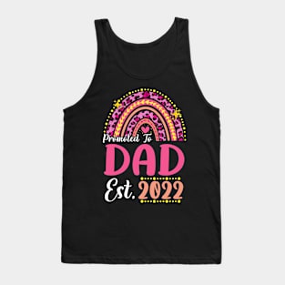 Promoted to Dad Est.2022 Rainbow Papa to Be New Papa Tank Top